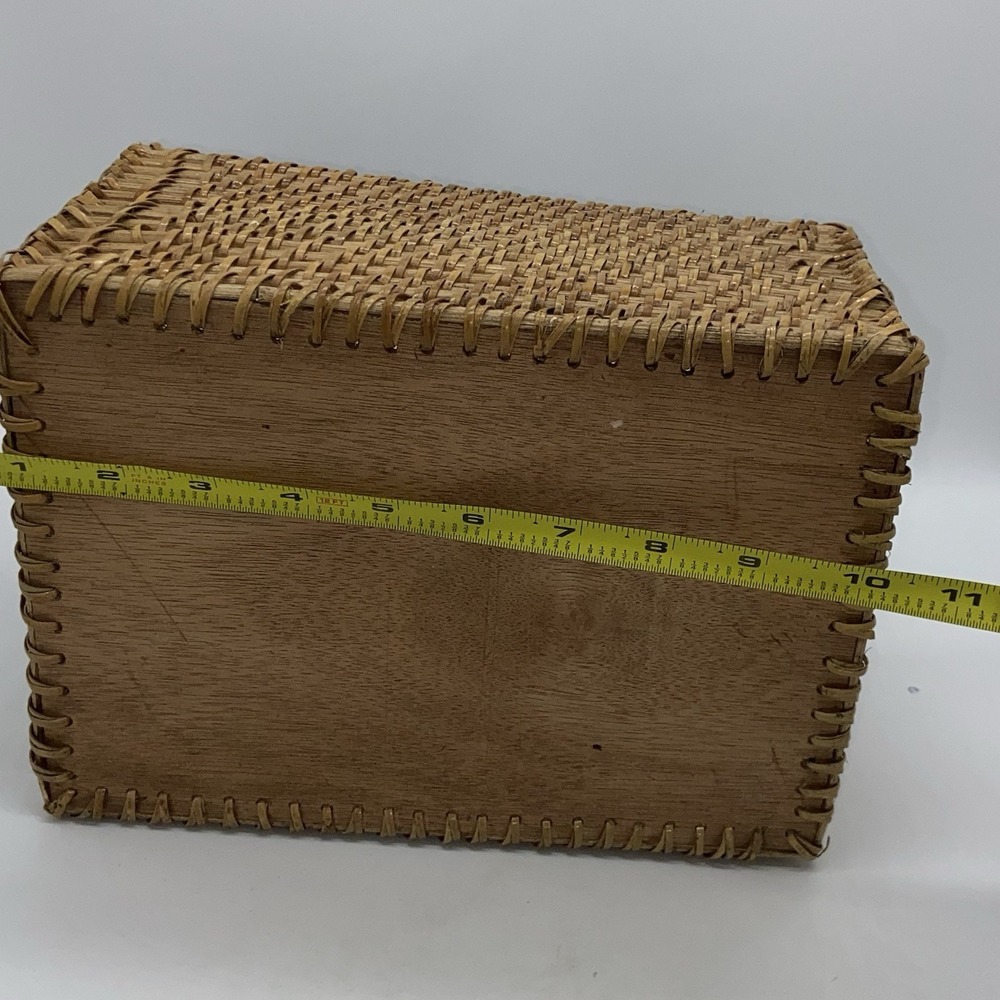 Utensil‎ Holder Rattan Paper Plates Forks Spoons Knives Camping Picnic EUC - Picture 8 of 10